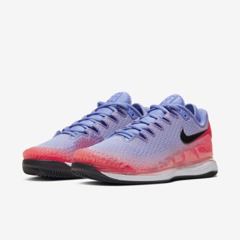 Nike Court Air Zoom Vapor X Knit - Női Teniszcipő - Királykék/Piros/Lila/Fekete